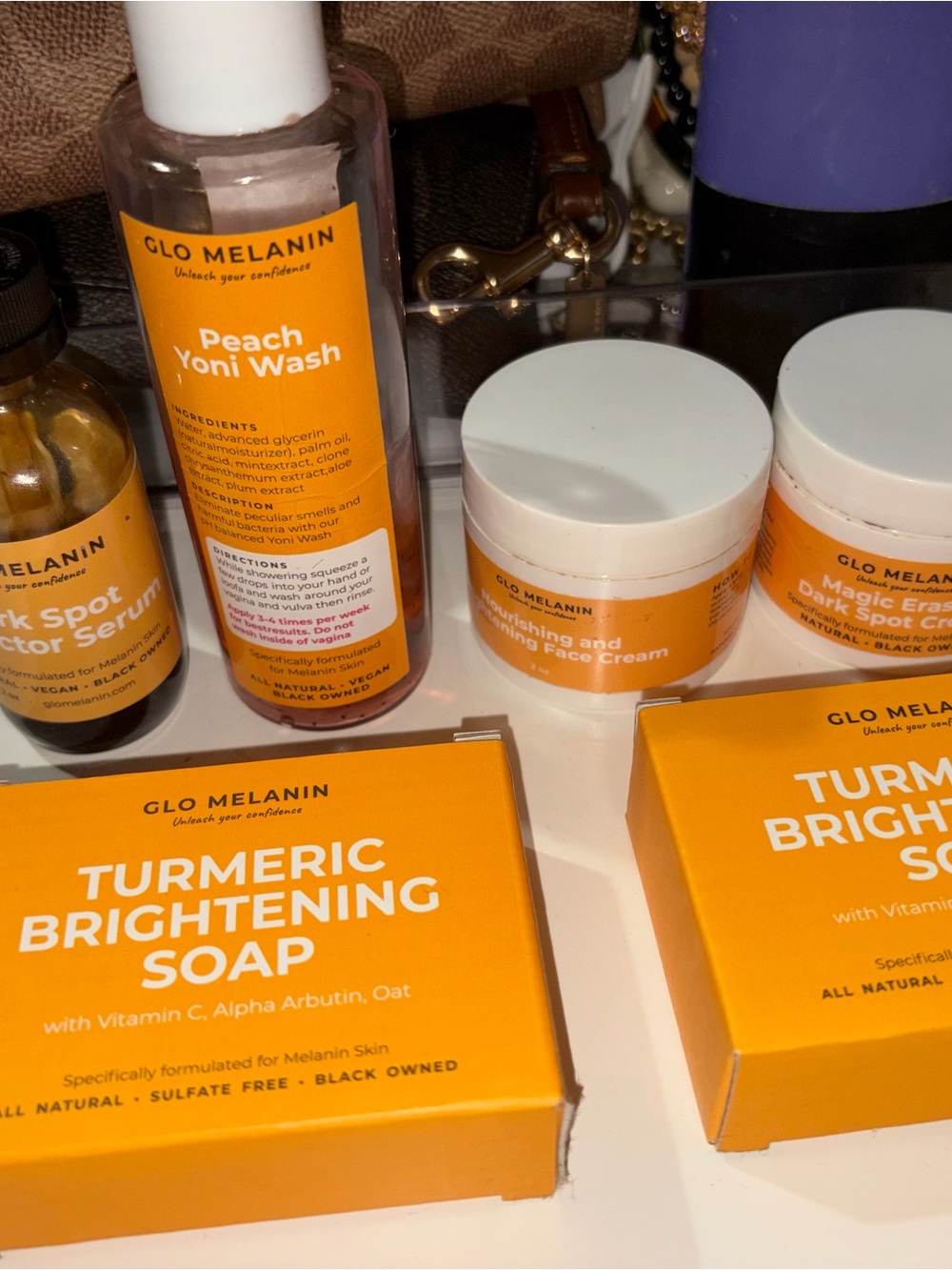 Glo Melanin Turmeric Brightening Soap BUNDLE
